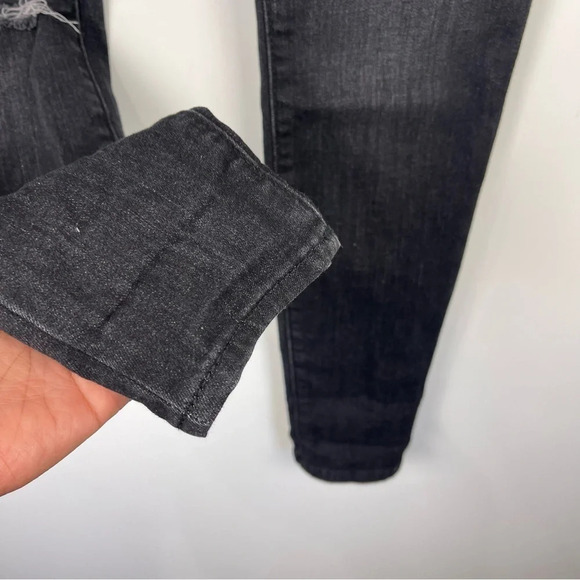 Hudson Natalie Mid Rise Super Skinny Ankle Jeans Distressed Size 24 - Picture 9 of 9